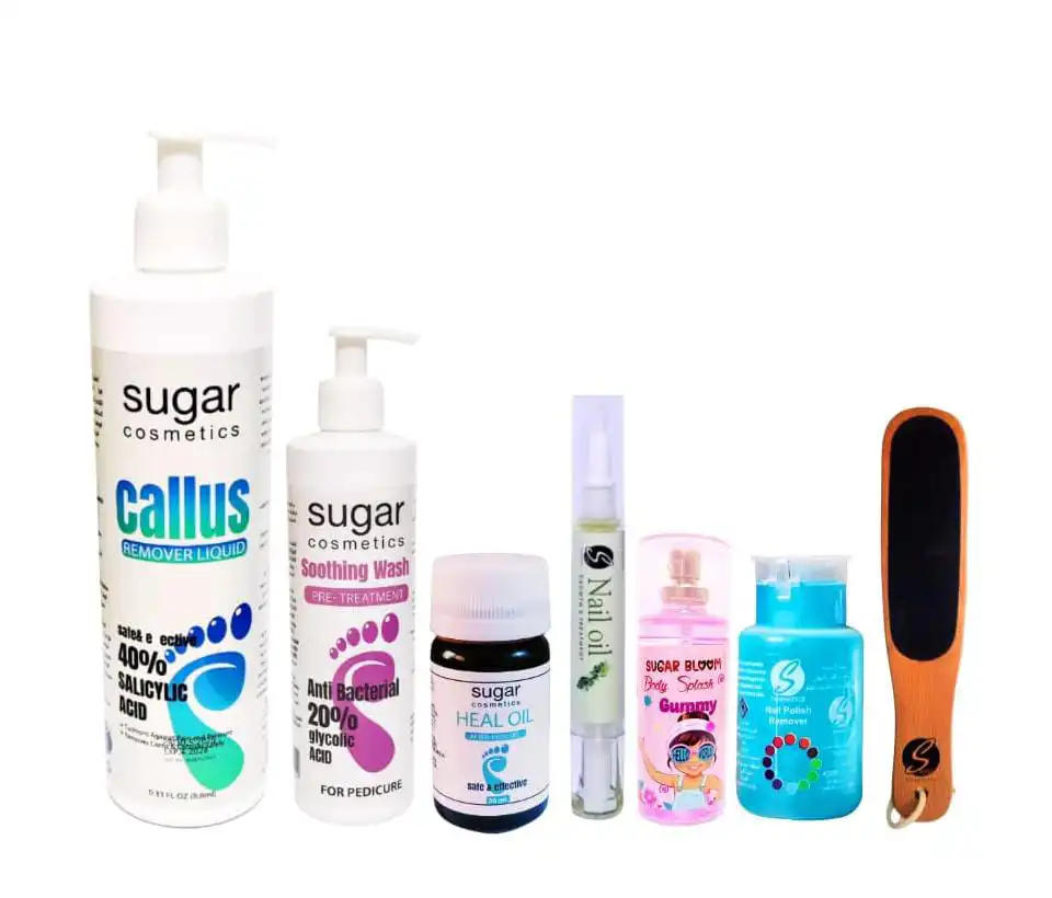 WhatsApp Image 2026-01-13 at 23.36.01 full package 7 pcs (callus+oil+pretreatment+scrubber+nail oil +acetone+splash) - Image 1